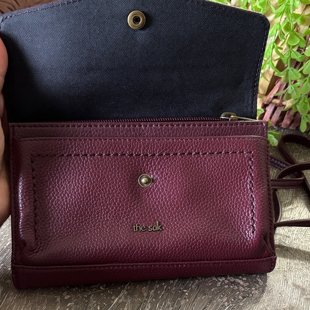 The Sak Dark Red Leather Wristlet - Picture 2 of 13